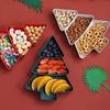Christmas Tree Dinner Plate Creative Tree Shaped Candy Plate Christmas Food Grade Plastic Fruit Platter Christmas Accessories