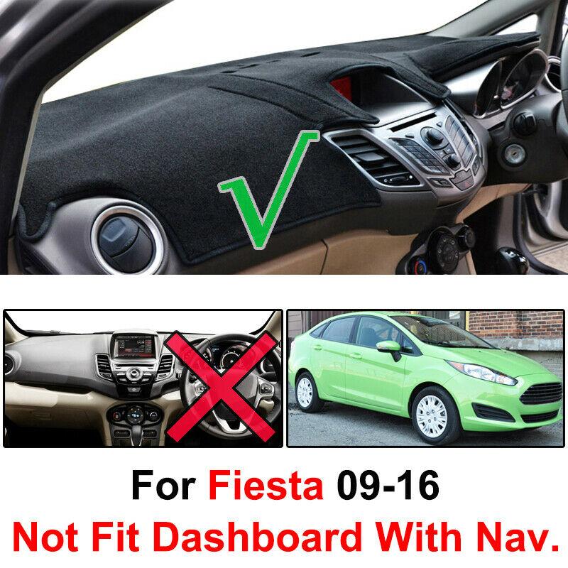 Instrumentbrädesmatta för Ford Fiesta 2009-2016 utan Head-up Display Halkfri Matta Instrumentbrädesskydd Instrumentbräda Solskydd Skydd
