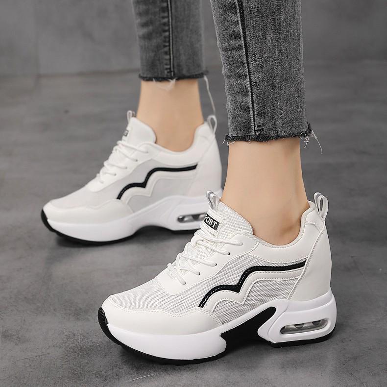 Women's Air Cushion Thick Sole Casual Sports Shoes: Versatile Height-Increasing Summer Footwear