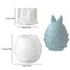 Bow Long-Eared Rabbit Aroma Candle Resin Silicone Mold Diy Small Rabbit Plaster Figurine Mold For Aromatherapy Diy Crafts