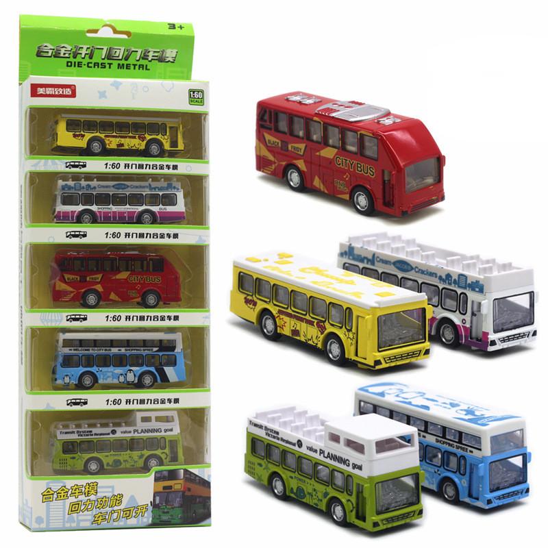 

Модель мини-автобуса из сплава 1/60 с откидной спинкой, игрушка туристического автобуса с высокой имитацией, подарочный набор 1/60-Size:8.2*2.7*3.5cm