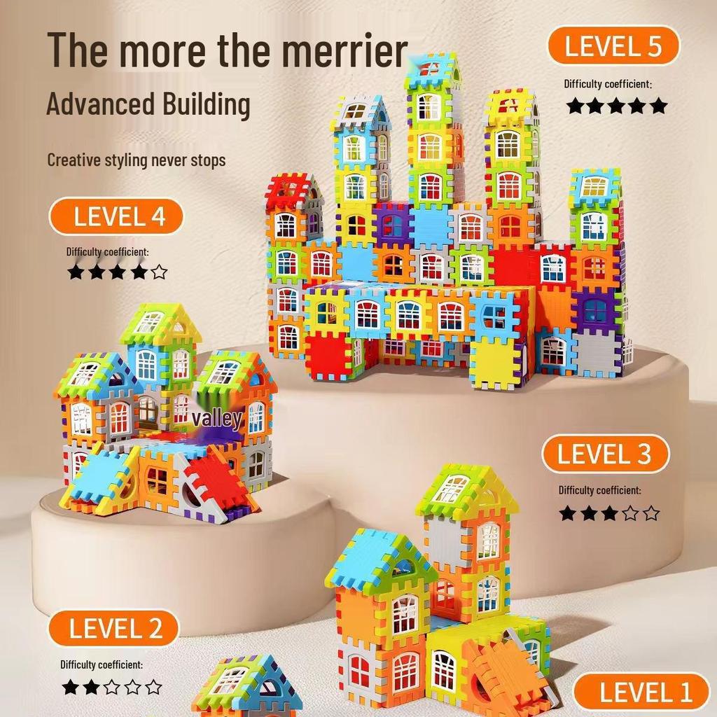 Educational Building Blocks for Kids, Ages 3-12, Intelligence Puzzle with Large Pieces