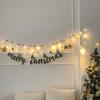 Christmas Felt Garland: Tree, Flower & Flag Decorations Set