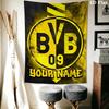 Vlastní jméno Borussia Dortmund Nástěnná tapiserie Estetická nástěnná dekorace Tištěná látková přikrývka Dekorativní tapiserie pro ložnici Obývací pokoj Domácí dekorace