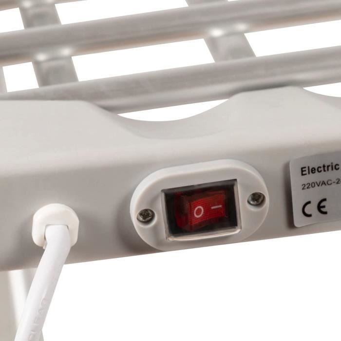 Heated Electric Clothes Drying Rack Dryer - Foldable Electric Heater 20 Heating Tubes Foldable Indoor Drying Rack A360