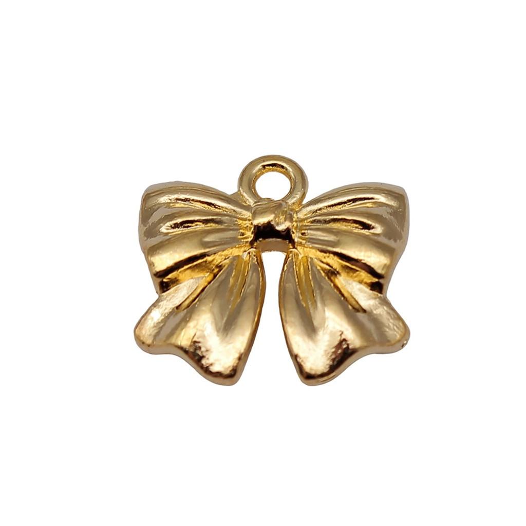 Pendants Bow With Crown Charms For Princess Themed Jewelry Making Alloy