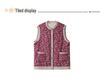 Plus Size Women's Autumn Winter Velvet Shawl Vest - Oversized Warm Cotton for Moms and Grandmas