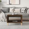 Coffee Table Brown Oak Effect 60 X 50 X 40 Cm Wood Based Material