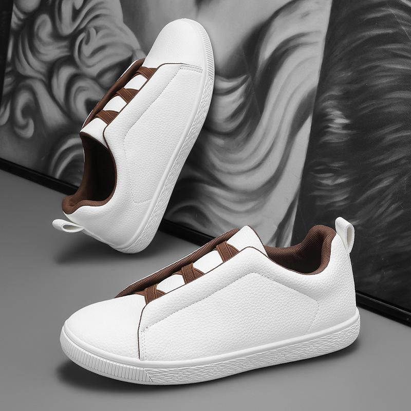 

Европейская станция мужская обувь резинка обувь для доски низкие маленькие белые туфли мужская однопедальная ленивая обувь гнездовая повседневная обувь отдых 44