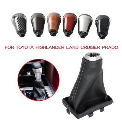 Automatic Car Gear Shift Knob Handle Ball Lever Stick Leather Shifter Gaitor Boot Cover For Toyota Highlander Land Cruiser Prado