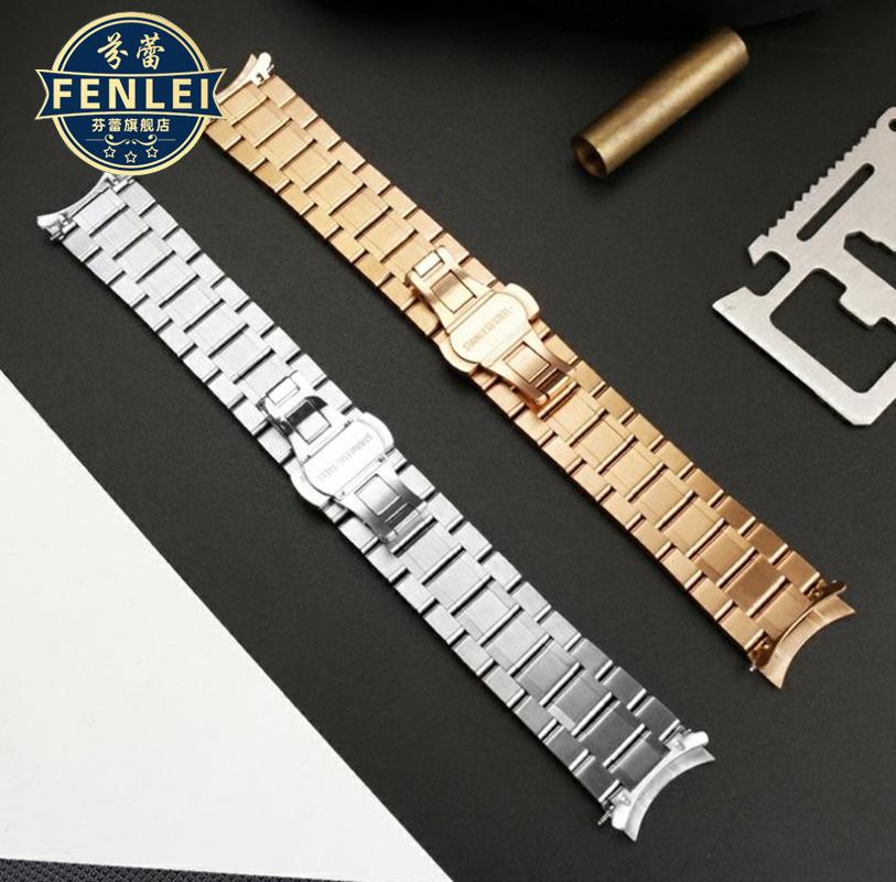 Dla Citizen BN0193 BN0190 CA0718 Stal Nierdzewna Pasek do Zegarka Zakrzywiona Bransoleta Męski Pasek do Zegarka ze Stali Nierdzewnej 22mm Stalowy Pasek Łukowy