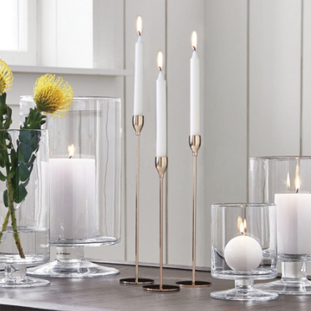 Candle Holders Set of 3 for Taper Candles Decorative Candlestick Metal Stand for Wedding Dinning