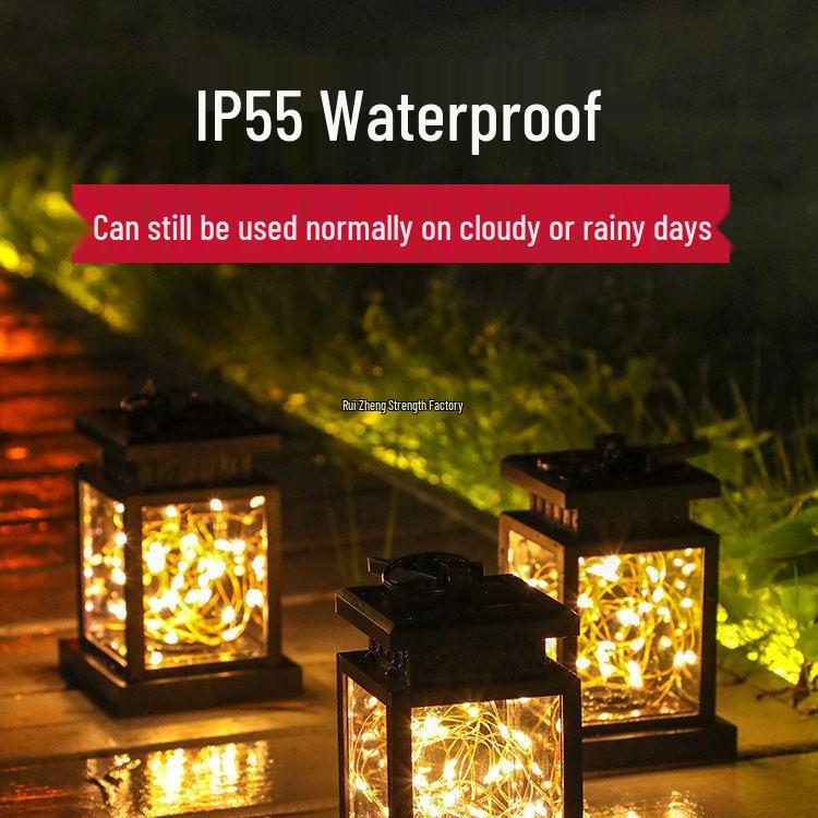 Waterproof Solar Hanging Garden Lights: Balcony Decoration & Outdoor Night Candle Lamps