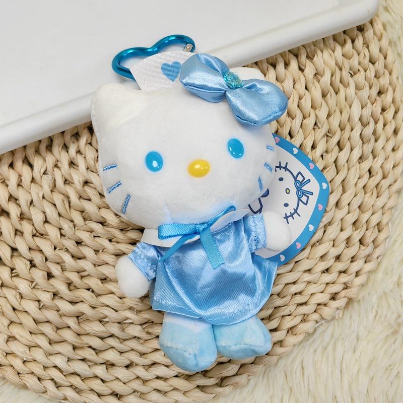 Hello Kitty Angel Nurse Plush Toys Kawaii Telescopic Keychain Backpack Pendant Accessories Girls Festival Theme Gifts