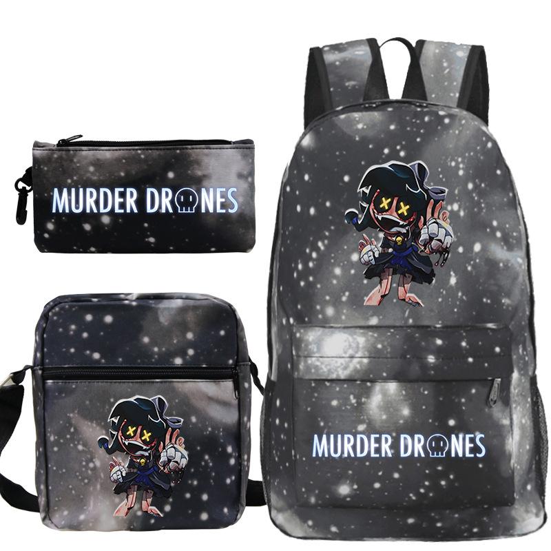 Neuer Murder Peripherie-Trend Schulterrucksack-Set Lässige Stiftetasche Grund- und Sekundarschultasche