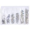 SS3-SS10 Colorful Glass Nail Rhinestones Multicolor Flat Back Crystal Strass Shiny Nail Art Gems Manicure Nails Art Decorations