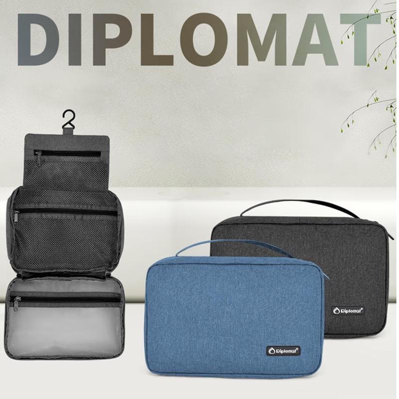 Diplomat Foldable Double Zipper Wash Bag