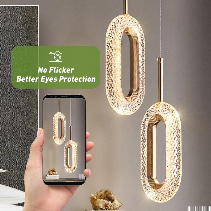 Lămpi cu suspendare cu LED moderne din cristal Iluminat de interior pentru decorarea interioară Lămpi cu LED pentru sufragerie dormitor Lampă suspendată pentru noptieră