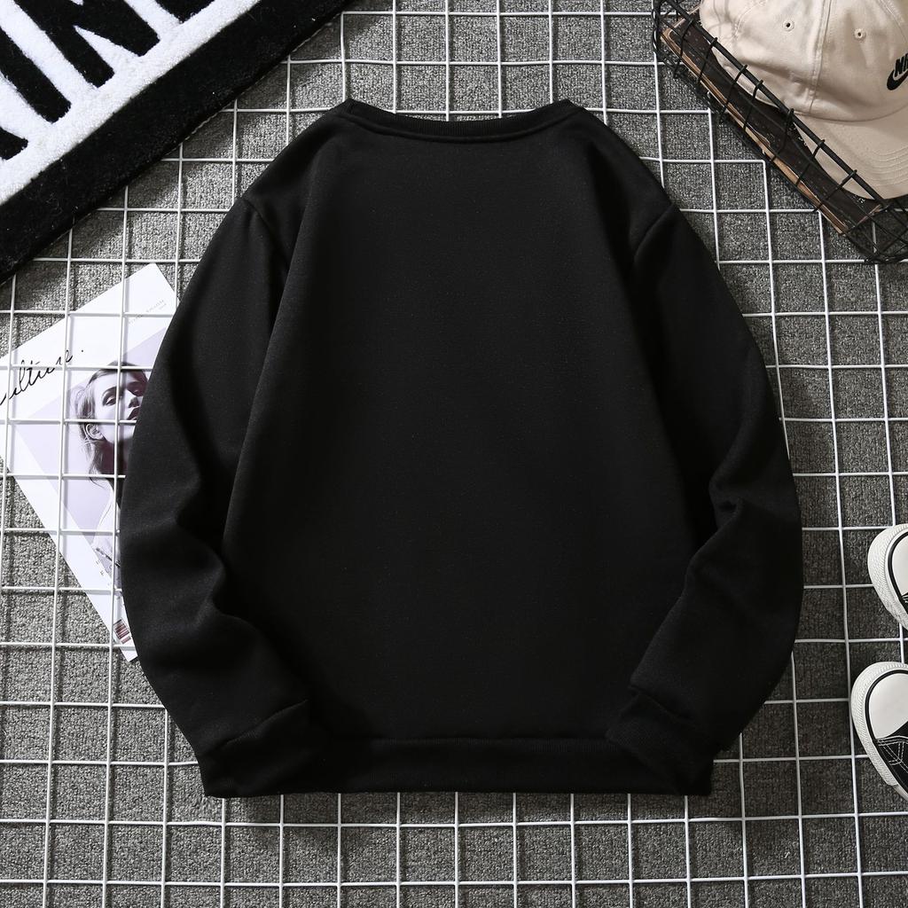Women's Autumn Flower Print Round Neck Hoodie Ladies Oversized Casual Long Sleeved Pullover Tops
