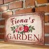 Personalized Vintage Metal Tin Sign Custom Name Text Farmhouse Garden Kitchen Wall Decor