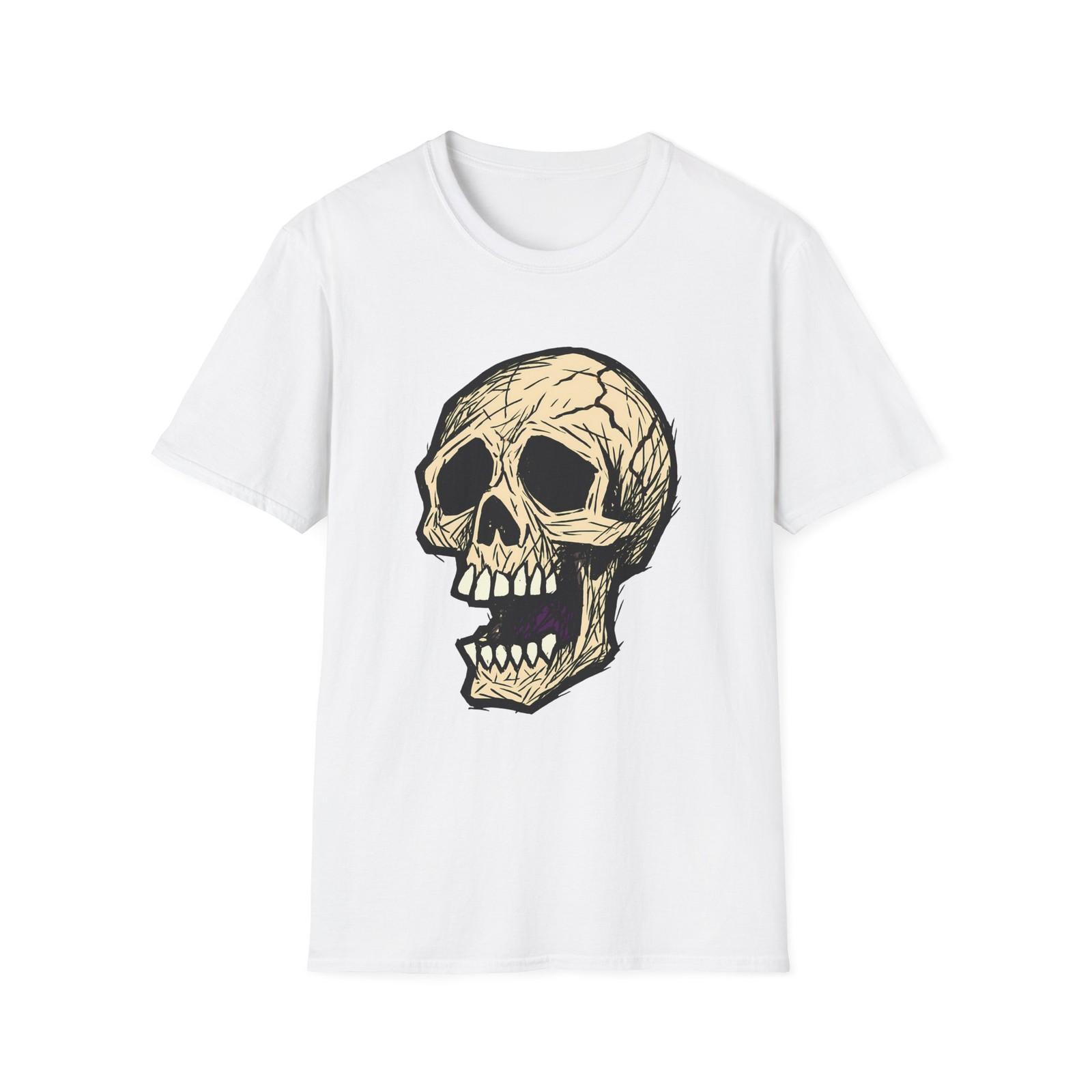 Unisex Softstyle T-Shirt Skull Gothic Macabre S