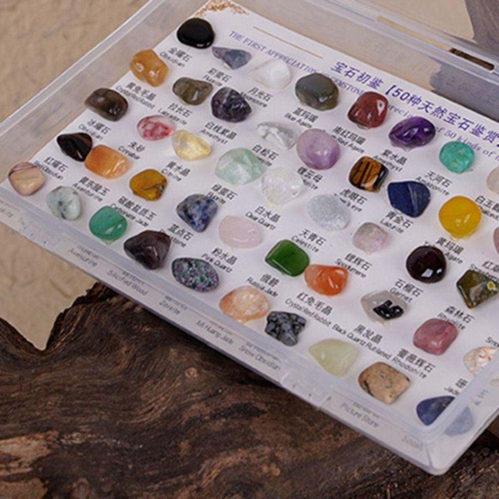 50pcs/box Hard Natural Gems Specimens Multicolor Quartz Samples  Geography Teaching