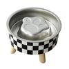 Slow Eating Bowl for Cats Elevated Cat Bowl, Removable Stainless Steel Inner Feeder Pet with Non-slip Stand Small Dogs Neck Protection