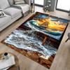 1PC Sailboat Ocean Non-Slip Floor Carpet Compatible for Office&Living Room&Bedroom&Dining Room - Flat-Weave Machine-O368