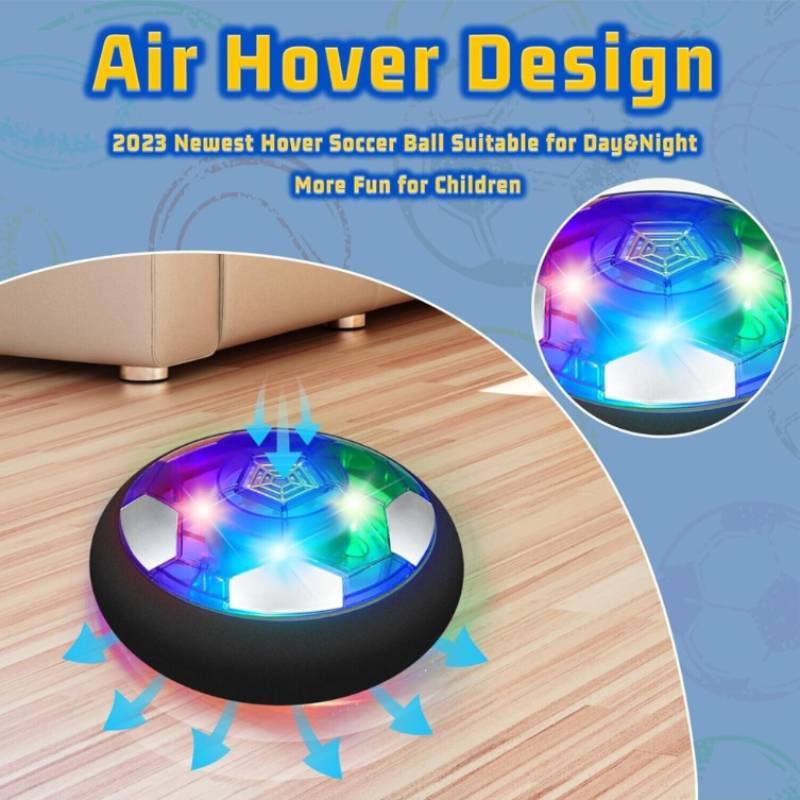 Football Hovering Hockey Toy Set Rechargeable Led With Goal For Gift Childrens