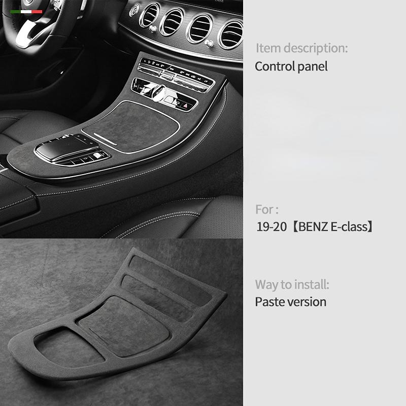 Für Mercedes Benz E-Klasse W213 Italien Super Wildleder Abdeckung Auto Mittelkonsole Schalthebel Panel Verkleidung Zubehör