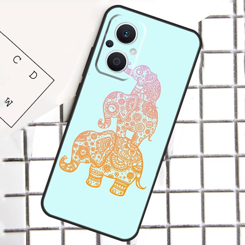 Cute Elephant Cartoon Phone Case For OPPO Reno 14F 10 11 12 13 F 14 Pro 8T 7 8 Lite OPPO Find X8 X6 X5 X9 Pro Cover