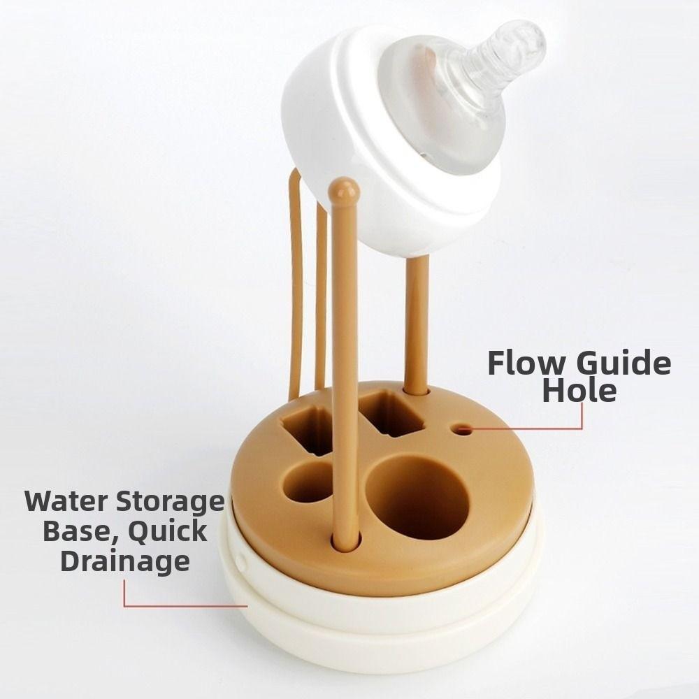 Vertical Drying Rack 7 in 1 Bottle Brush Kit Foldable Baby Bottle Cleaner  Travel Use