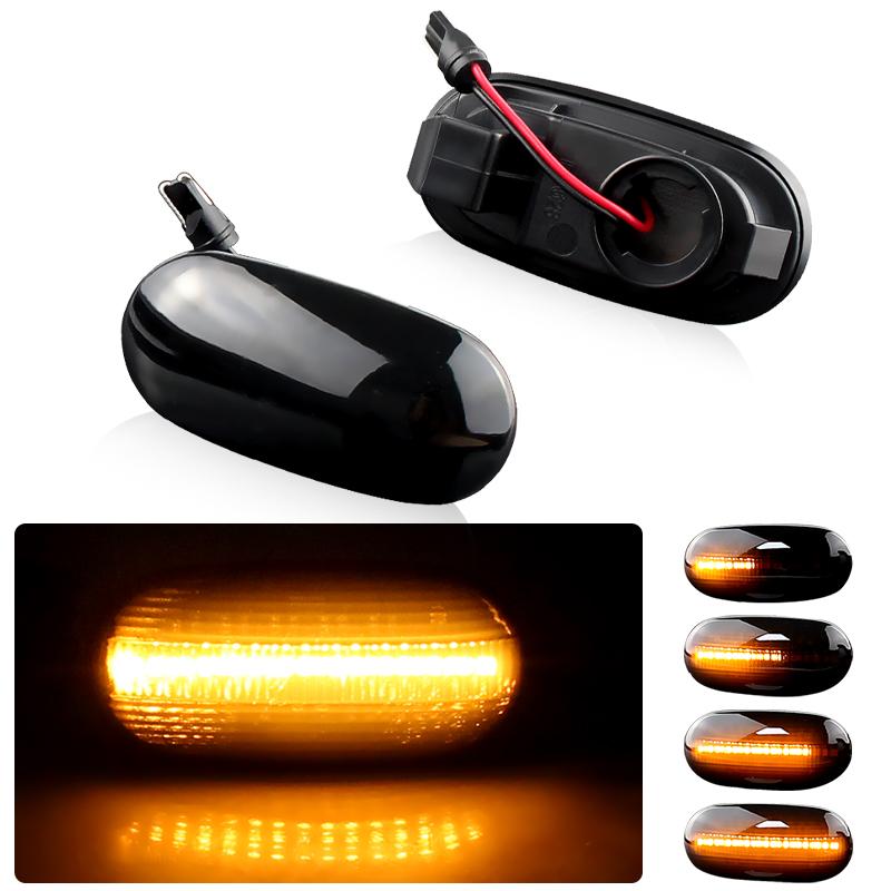 2PCS LED Turn Signal Lamps Side Marker Blinker Lights For Mitsubishi Triton/L200 2005-2015 Pajero Montero Sport Nativa 2008-2016 Dome Lights 6