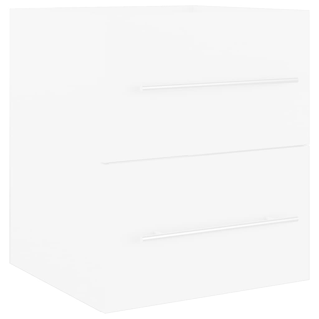 Vidaxl Cabinet with Built-in Sink, White, Wood-based Material