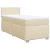 Maison Exclusive - Bed Slat Base and Mattress Cream 90x190 Cm Fabric