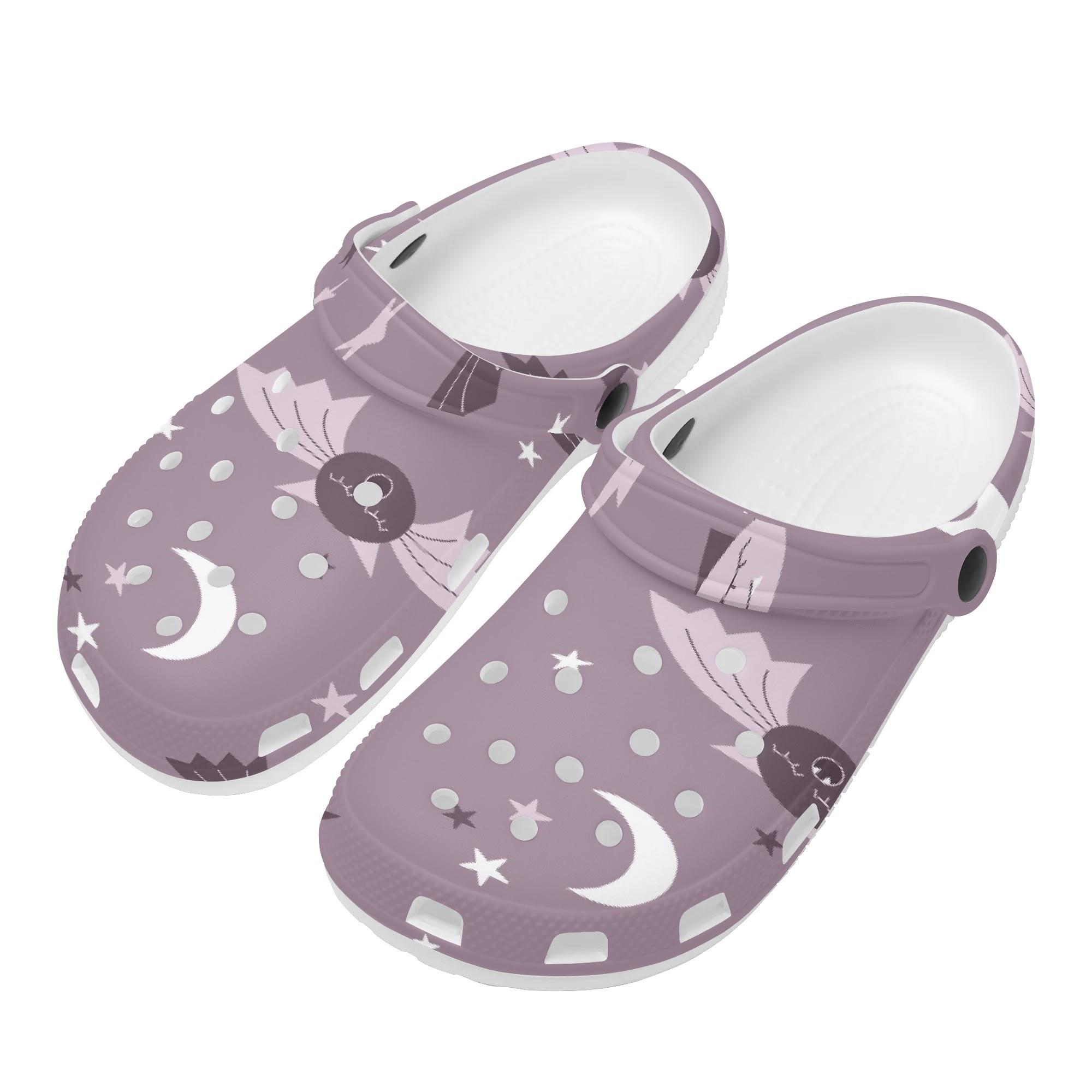 Novelty Printed EVA Clogs Adult Unisex Ventilated Breathable Slip On Casual Shoes Lightweight Summer Sandals Daily Walking 36 белый