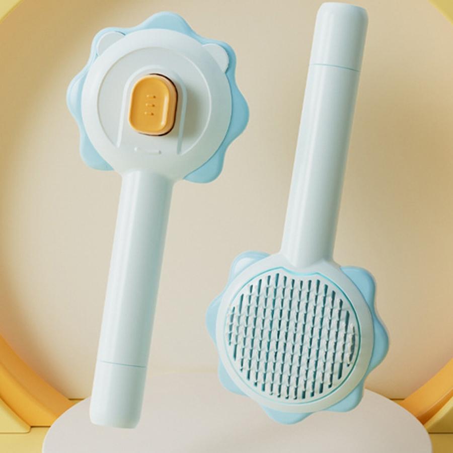 

1 шт. Новый Подсолнух Расческа для удаления шерсти домашних животных с узелками, расческа для удаления шерсти собак и кошек одним щелчком