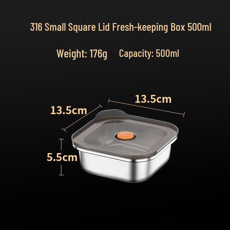

ZISIZ Stainless Steel Vacuum Food Storage Container