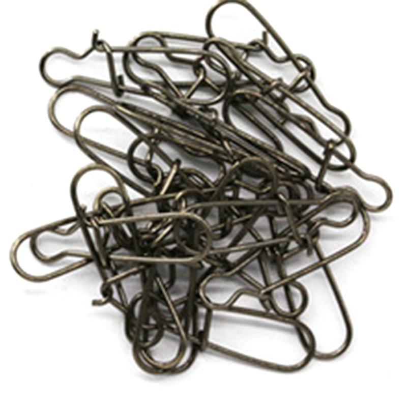 100PCS Black Strengthen Quick Snap Hook Connection Ring For Lure Fishing Accessories 10  For Hard Baits Or Soft Baits