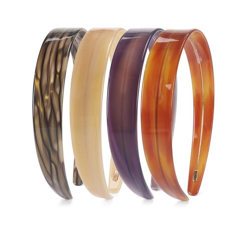 2.2cm Wide Acetate Headband Hair Hoop With Nonslip Teeth For Women And Girls Comfortable Hair Accessory
