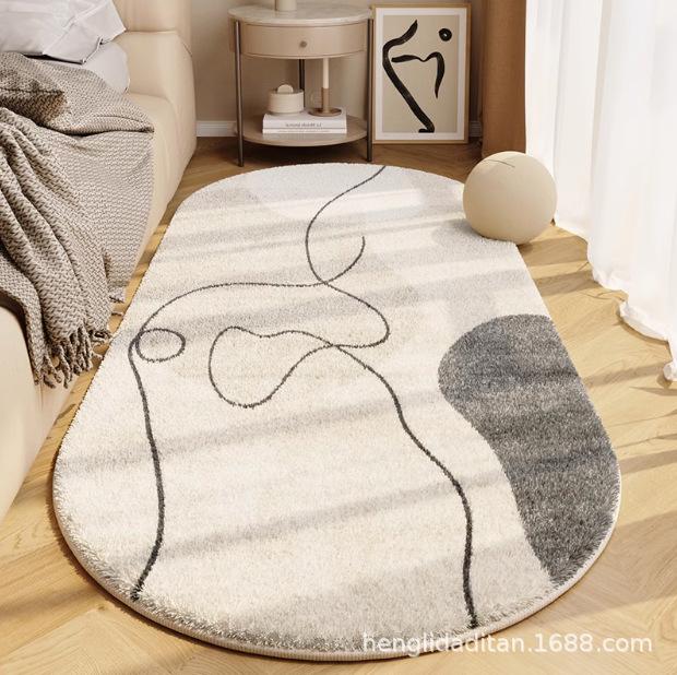 Morandi Color Bedroom Bedside Carpet Master Bedroom Bedside Floor Mat Room Premium Sense Floor Mat Long Strip Machine Washable Mat