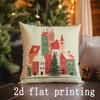Home Decor Festive Scenes: Christmas-themed Pillow Covers Pattern Cushion Cover Suitable for Sofa Bedroom Car Pillow Cover