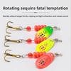 Fishing Lure Kit 5PCS 67G Spinner Bait Metal Trout Bass Salmon Pike Catfish Zander Marlin Freshwater Saltwater Midwater Bottom