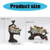 Exquisites Owl Ornament with Water Transfer Detailing Resins Owl Perching On Tree Branch Sculpture for Home Display