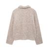 Spring 2025 Women's Sweet Loose Knitted Cardigan with Floral Button Details