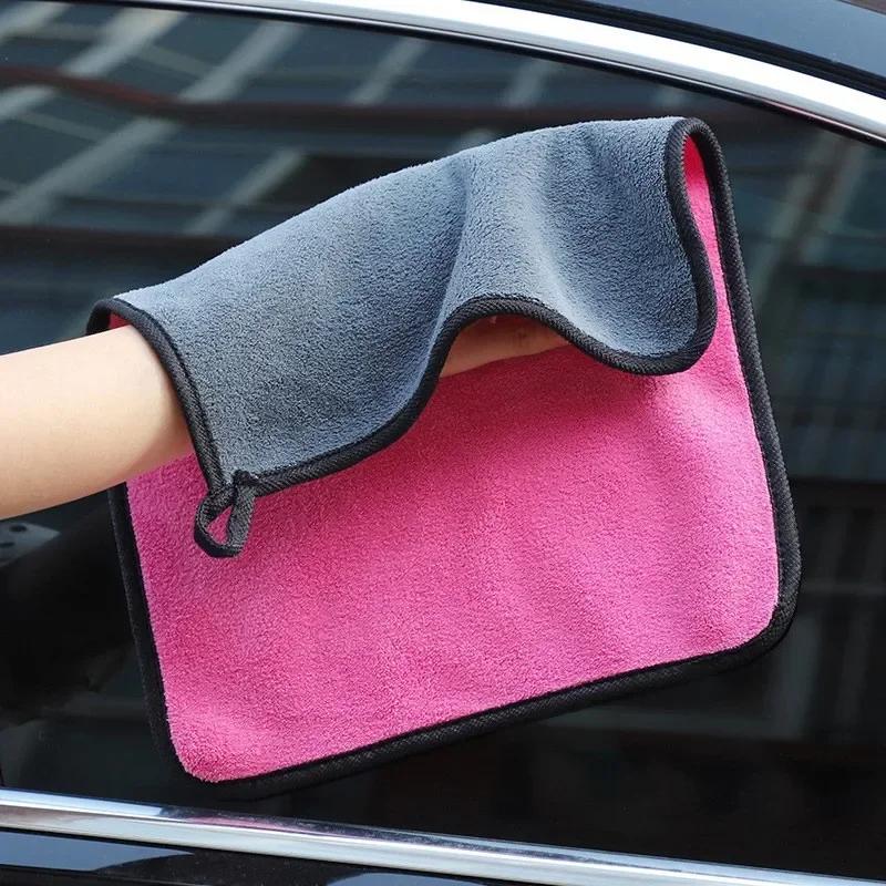 Microfiber Car Cleaning Towels Car Wash Drying Cloth Hemming Microfiber Towel Care Wash Cloth Car Detailing Accessories