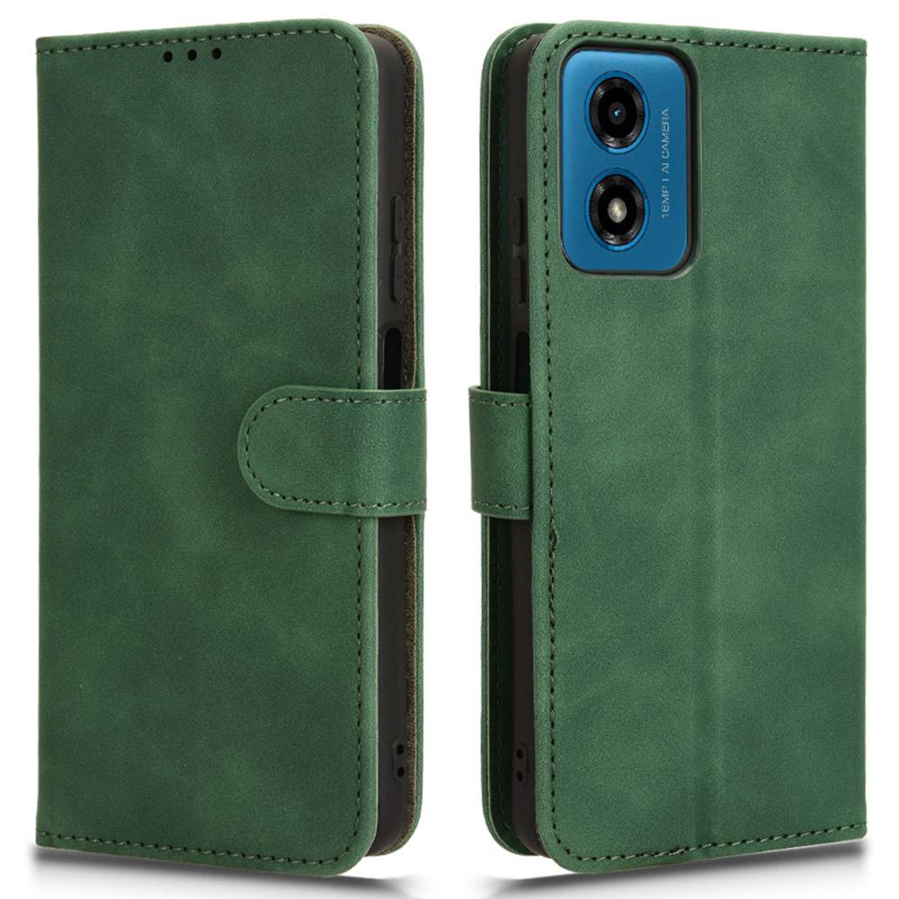 For Motorola Moto E14 4G/G04 4G/G04s 4G/G24 4G Case Skin-Feel PU Leather Flip Phone Cover with Wallet