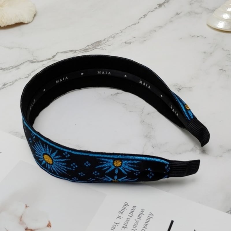 MAIA Retro Pearl Headband - Blue