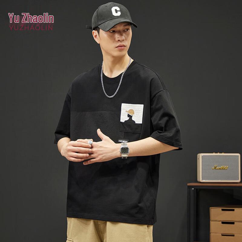 YUZHAOLIN Men s American Trend Short Sleeve T-Shirt XL