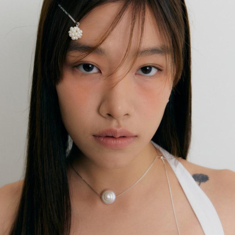 

fillow tangled pearl hairpin (2pcs) black